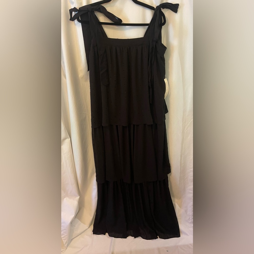 Happy Nature tiered dress with bow straps